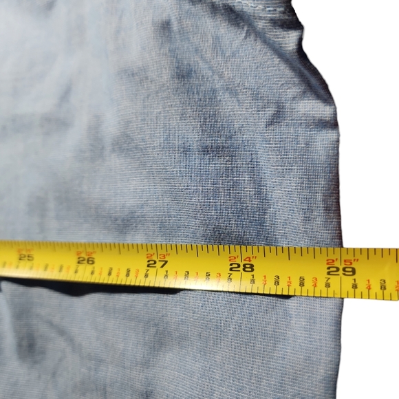 Croft and Barrow Men's 3XLTALL button up blue shirt with collar shirt sleeve - Picture 8 of 8